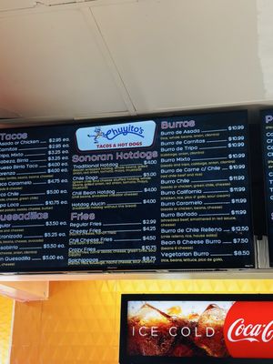 Menu photo 1 Chuyito's Hot Dogs Nogales, AZ
