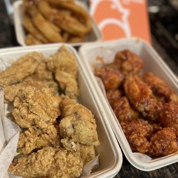 SFC Seoul Fried Chicken - Honey Garlic Butter on the Left Sweet and Sour on the Right - Chicken Wings Near Me - Edison, New Jersey SFC Seoul Fried Chicken - Honey Garlic Butter on the Left Sweet and Sour on the Right - Chicken Wings Near Me - Edison, New Jersey