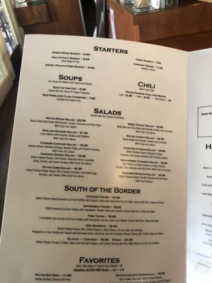 Menu photo 1 Patys Restaurant Toluca Lake, CA