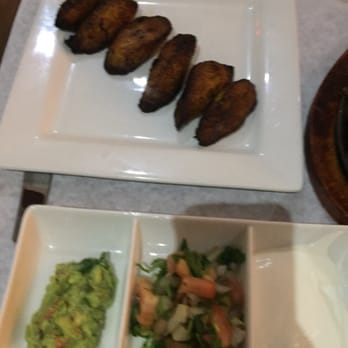 El Coyote - Plaintains and condiments that came with fajita - Mexican Near Me - Forest Hills, New York