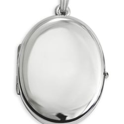 St John and Myers - Sterling Silver Locket, engraveable, modern