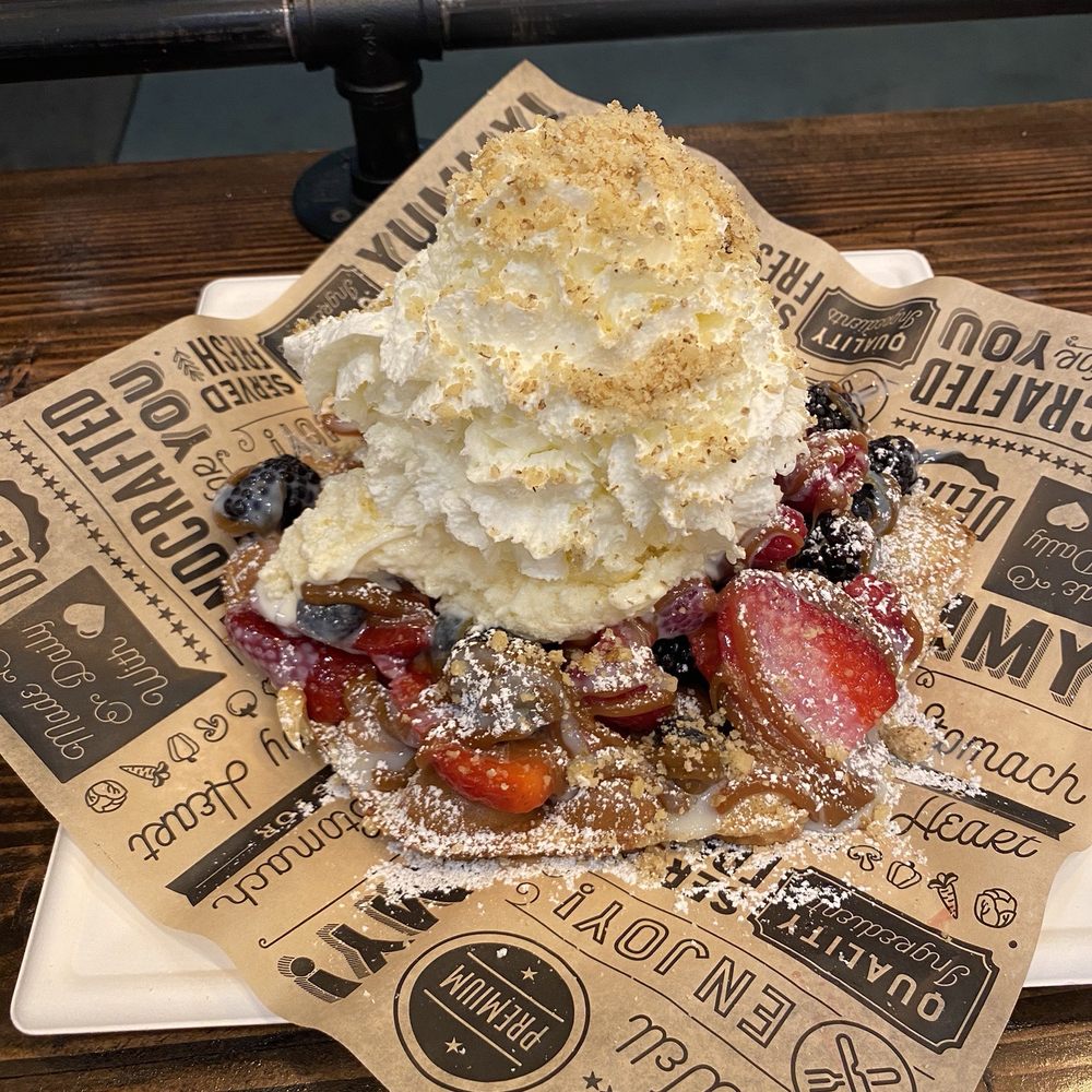 Sweet Bites N Ice - Berries Bubble Waffle - Desserts Near Me - Bakersfield, California