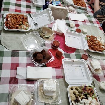 Halal Munchies - Falafel, tres leches, combo over rice with fries was white sauce and hot sauce - Halal Near Me - Fresh Meadows, New York Halal Munchies - Falafel, tres leches, combo over rice with fries was white sauce and hot sauce - Halal Near Me - Fresh Meadows, New York