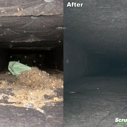 Scrub Ducts - Before and after images of air duct cleaning