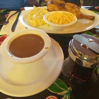 Southern Kitchen - Oven roasted chicken with corn and mashed potatoes. - Southern Near Me - Tacoma, Washington