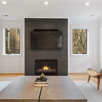 William Fisher - Compass - Modern, floor-ceiling fireplace design - Real Estate Agents Near Me - Chicago, Illinois William Fisher - Compass - Modern, floor-ceiling fireplace design - Real Estate Agents Near Me - Chicago, Illinois