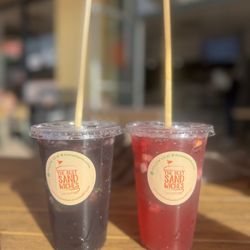 Dragonfruit Mojito and Acai & Fresh Blueberry Mojito