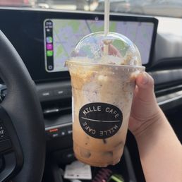 Iced Brown Sugar Shaken Espresso with Cookies & Cream Cold Foam