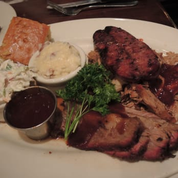 Weber Grill Restaurant - Triple BBQ Combo; Sausage, Pulled Pork & Beef Brisket - Barbeque Near Me - Chicago, Illinois