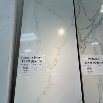 T & L Granite Countertop Warehouse - Slab of Calacatta Biscotti - Kitchen & Bath Near Me - El Monte, California
