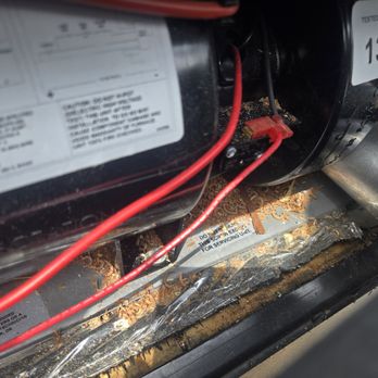 Safari RV - The metal pipe visible on the right, is the furnace exhaust. In case you were wondering how close the wood shavings were to a heat source. - RV Dealers Near Me - Rockland, Ontario