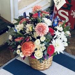 Stems Flower Bar - Red, white, and Blue basket