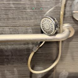 Get Fit 24/7 - Shower Wand holding location, rather than proper retainer as seen in other photo!