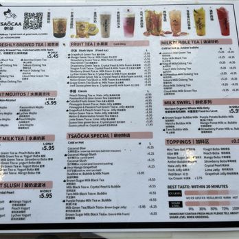 Tsaocaa - Menu - Bubble Tea Near Me - Great Neck, New York Tsaocaa - Menu - Bubble Tea Near Me - Great Neck, New York