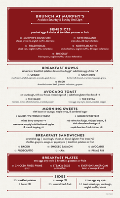 Menu photo 1 Murphy's Restaurant Prescott, AZ