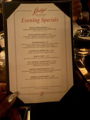 Menu photo 4 Barry's Downtown Prime Las Vegas, NV