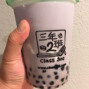 Class 302 Tea Cafe - Taro milk tea with ALOT of boba n pudding. - Taiwanese Near Me - Irvine, California