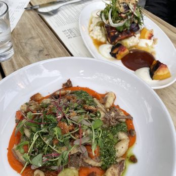 Blue Ridge Kitchen - Halibut Chef's BBQ Wednesday special and Lamb Gnocchi - Southern Near Me - Sebastopol, California