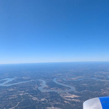 Southwest Airlines - View of Hudson Bend while flying over Leander, toward Austin - Airlines Near Me - Austin, Texas
