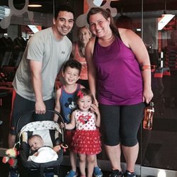 Orangetheory Fitness - We love family participation here at the studio! Clients "Bob & Anna" complete the hand off successfully this morning. As mom finishes class
