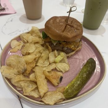 Cafe Lola - The burger plate was $28 the patty was very salty and the presentation was very disappointing - Bakeries Near Me - Las Vegas, Nevada