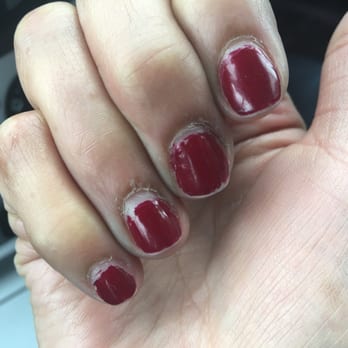 Xo Nails - Four days after getting a "manicure" at Gorgeous Nails. My mom works at a desk job so it wasn't work that made her nails look this way. - Nail Salons Near Me - Cliffwood, New Jersey Xo Nails - Four days after getting a "manicure" at Gorgeous Nails. My mom works at a desk job so it wasn't work that made her nails look this way. - Nail Salons Near Me - Cliffwood, New Jersey