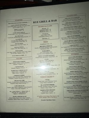 Menu photo 2 The Rye Grill & Bar Rye, NY