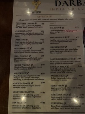 Menu photo 8 Darbar India Grill & Bar Minneapolis, MN