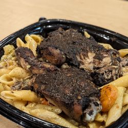 Miss Johnnie Mae's - Rasta Pasta - Jerk chicken, extra spicy