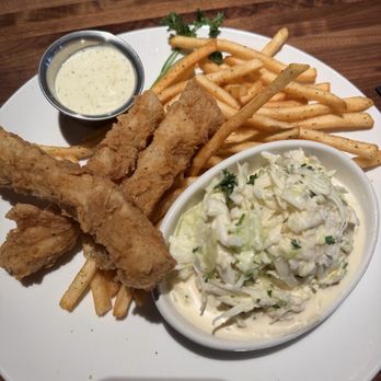 The Bradford Grill - Fish and chips with coleslaw - American Near Me - Tulsa, Oklahoma The Bradford Grill - Fish and chips with coleslaw - American Near Me - Tulsa, Oklahoma