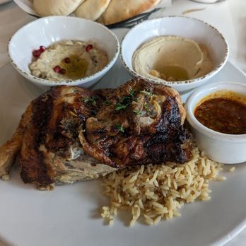 Ammatoli - Spicy garlic chicken, hummus, muttabal - Mediterranean Near Me - Long Beach, California