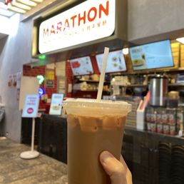 Exterior outside entrance of Marathon Hong Kong Diner - $6 Hong Kong Milk Tea (asked for less ice) - Queens, New York Exterior outside entrance of Marathon Hong Kong Diner - $6 Hong Kong Milk Tea (asked for less ice) - Queens, New York