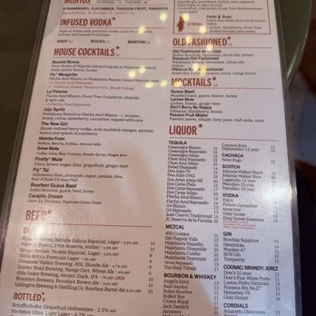 Firefly Tapas Kitchen + Bar - Cocktail Menu - Tapas/Small Plates Near Me - Las Vegas, Nevada