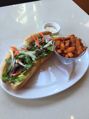 Photo of 9021Pho - Los Angeles, CA, US. Charbroiled pork banh mi. Lunch 12/26/2015