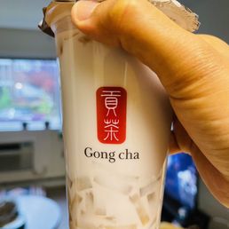Taro Boba Milk Tea with Coconut Jelly