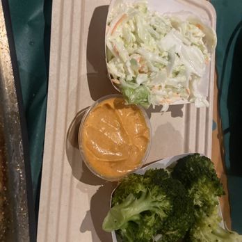 The Cull House - Cole Slaw side with steamed broc and bonus chipotle mayo! - Seafood Near Me - Sayville, New York