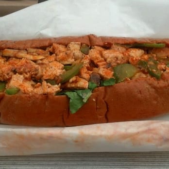 Hungry Bear Sub Shop - Buffalo chicken sub with romaine lettuce jalepenos and the works. - Sandwiches Near Me - Miami, Florida Hungry Bear Sub Shop - Buffalo chicken sub with romaine lettuce jalepenos and the works. - Sandwiches Near Me - Miami, Florida