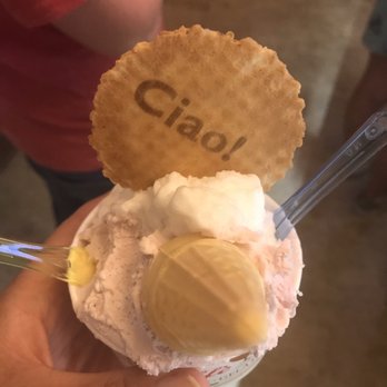 Caffe Romeo - Raspberry gelato & lemon sorbet (medium size). - Gelato Near Me - Charleston, West Virginia Caffe Romeo - Raspberry gelato & lemon sorbet (medium size). - Gelato Near Me - Charleston, West Virginia