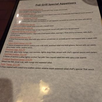 Fuji Grill - Menu - Japanese Near Me - Amherst, New York