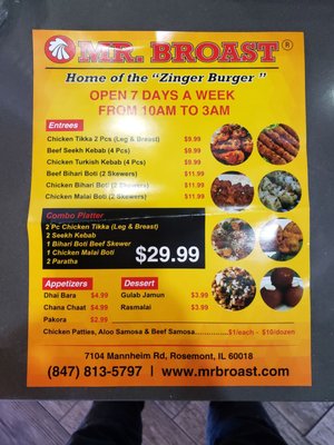 Menu photo 4 Mr Broast Rosemont, IL