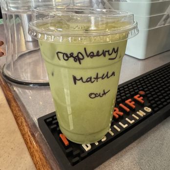 Roebling Books & Coffee - Raspberry Matcha - Coffee & Tea Near Me - Newport, Kentucky