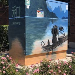 Harmony Happiness Friend Murals - Harmony themed with Chinese fisherman.