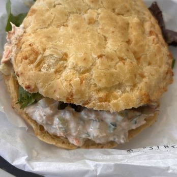 Vida Baking - tuna sandwich on gluten free bread (I believe it's cheese bread) - Bakeries Near Me - Ashland, Oregon