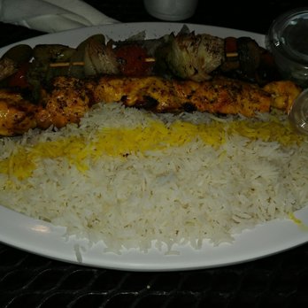 Taboon Noon O Kabab - Chicken kabob with charred veggies and saffron rice - Persian/Iranian Near Me - Hoover, Alabama Taboon Noon O Kabab - Chicken kabob with charred veggies and saffron rice - Persian/Iranian Near Me - Hoover, Alabama