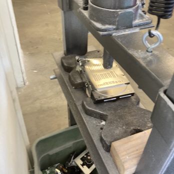 Shred Center - Crushing hard drive. - Shredding Services Near Me - San Mateo, California Shred Center - Crushing hard drive. - Shredding Services Near Me - San Mateo, California