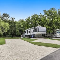 Shady Creek RV Park and Storage - Our Premium Back-In sites have tons of space and greenery.