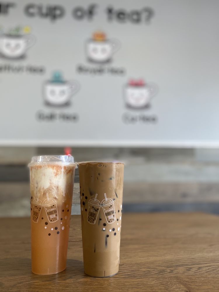 Grapefruit green tea w cheese foam and hazelnut coffee Yelp