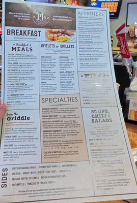 Menu photo 1 PJ's Family Restaurant Sunbury, OH