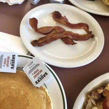 The Original Tryon House Restaurant - Pancakes Bacon (3 Strips) - Breakfast & Brunch Near Me - Charlotte, North Carolina