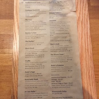 Joe's Cafe - Menu on a wooden board, giving me Vermont feels - Breakfast & Brunch Near Me - Los Angeles, California